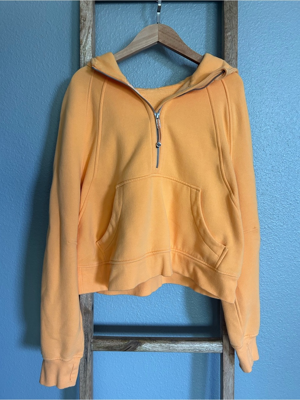 Lululemon Half Zip Scuba in Mango Dream